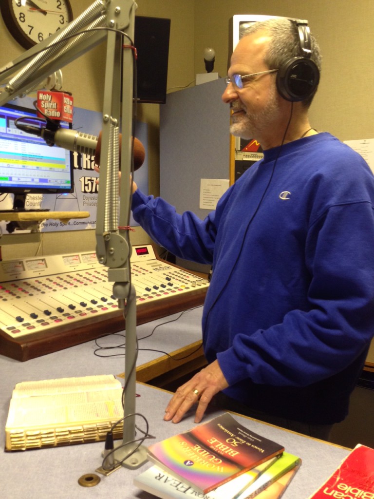 Catholic speaker Gary Zimak in the studio of Holy Spirit Radio