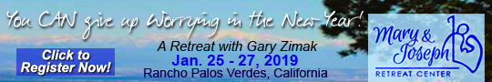 Book Catholic Speaker Gary Zimak for the popular retreat - Give Up Worrying In The New Year